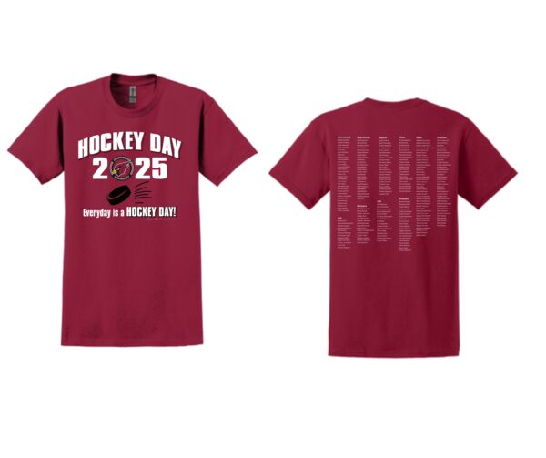 Hockey Day Cardinal Red Gildan Cotton T-shirts & Hoods