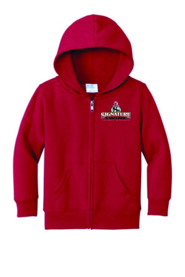 Signature Swine Port & Company® Toddler Core Fleece Full-Zip Hooded Sweatshirt. CAR78TZH