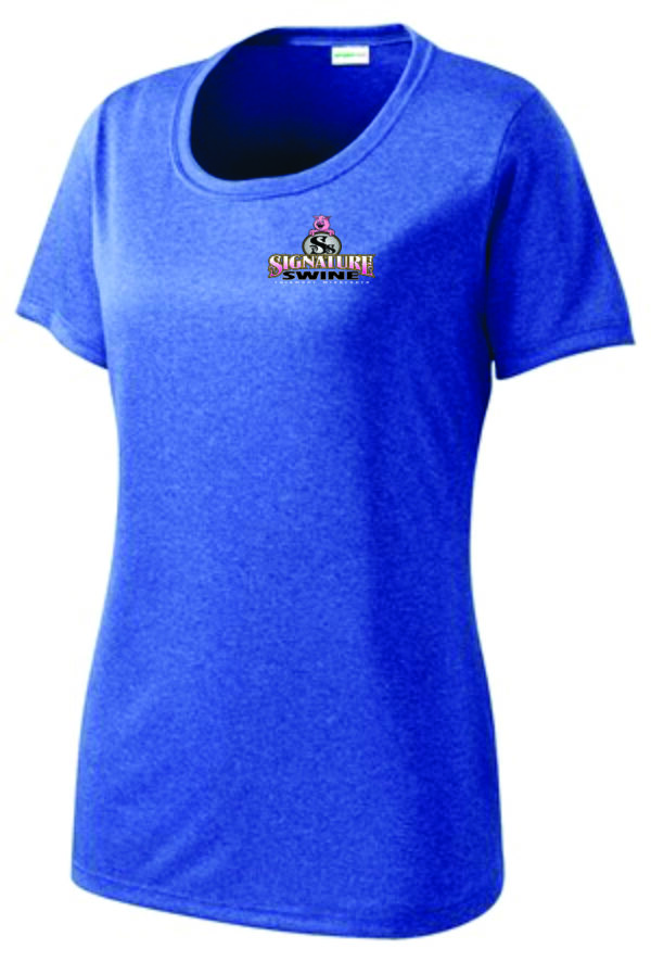 Signature Swine Sport-Tek® Women's Heather Contender™ Scoop Neck Tee. LST360