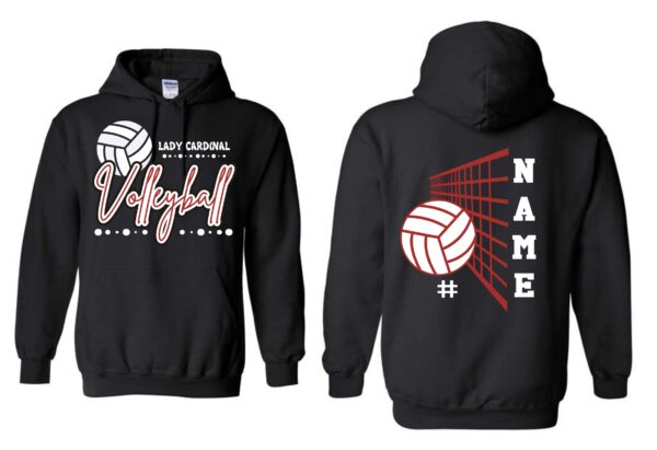 FVA Lady Cardinal Volleyball Front & Back Print