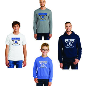 Northrop Baseball Crossed Bats T-shirts & Sweatshirts