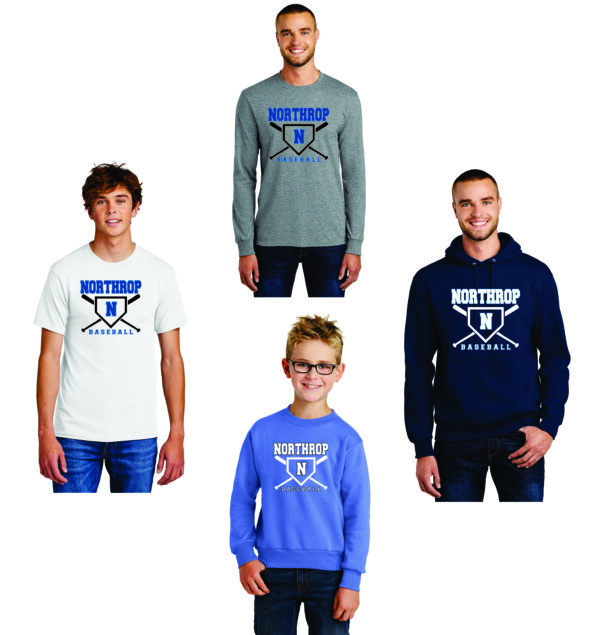 Northrop Baseball Crossed Bats T-shirts & Sweatshirts