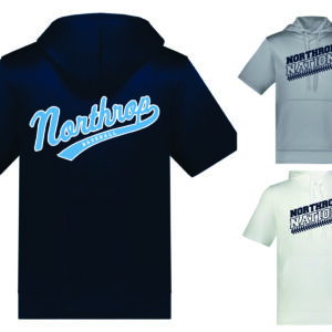 Northrop Baseball WICKING FLEECE SHORT SLEEVE HOODIE 6871