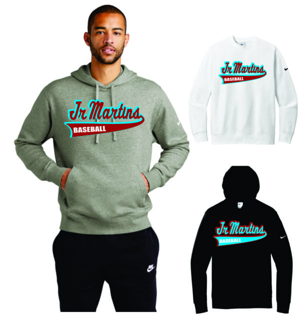 Jr Martins Nike Club Fleece Sleeve Swoosh Crew