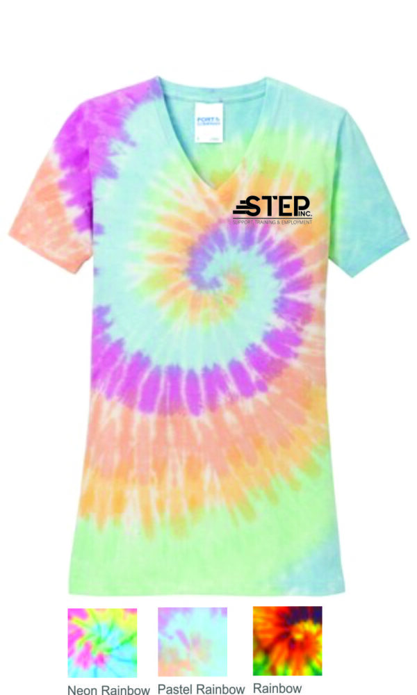 Step Port & Company® Women's Tie-Dye V-Neck Tee $16-20