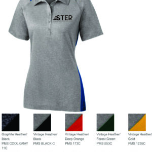 Step Sport-Tek® Heather Colorblock  LadiesContender™ Polo $26-30